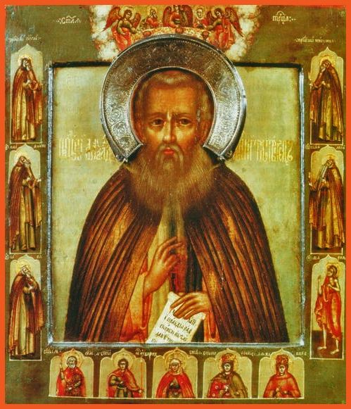 St. Alexander of Svir Orthodox mounted icon | Orthodox Christian Supply