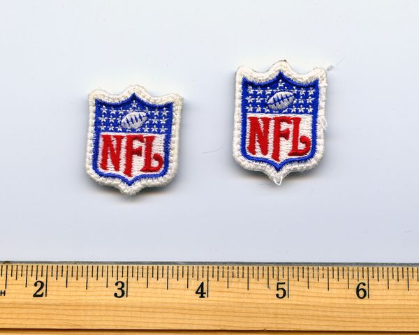 (2) small 1" NFL logo patches | Pittsburgh Sports Gallery Mr Bills