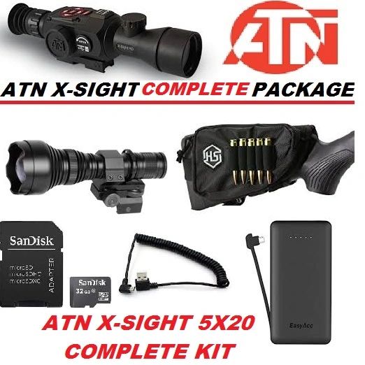 ATN X Sight II 2 HD IR Night Vision 520 Rifle Scope Predator Com