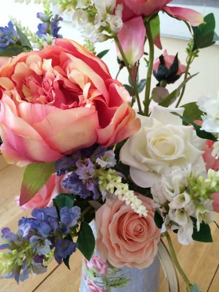 EXTRA LARGE SHABBY CHIC PEONY, ROSE & PHYSOSTEGIA ...