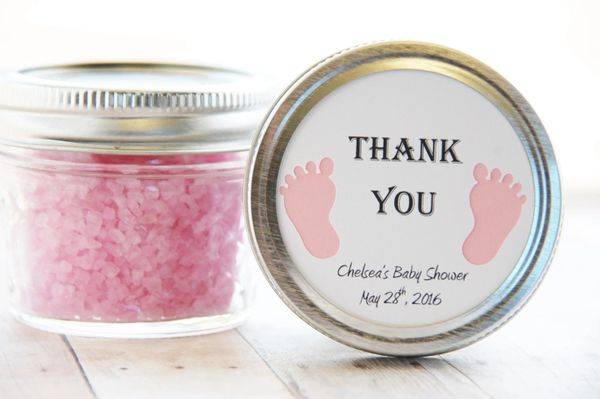 Mason Jar Label Baby Feet Baby Shower Thank You Gift Regular