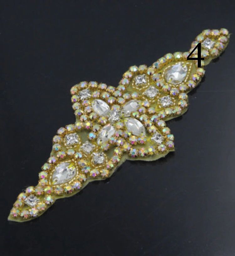 Gold AB Rhinestone Applique