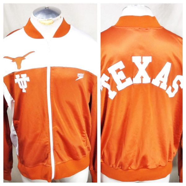 Vintage 1980's Speedo Texas Longhorns (XL) Retro Zip Up NCAA Graphic