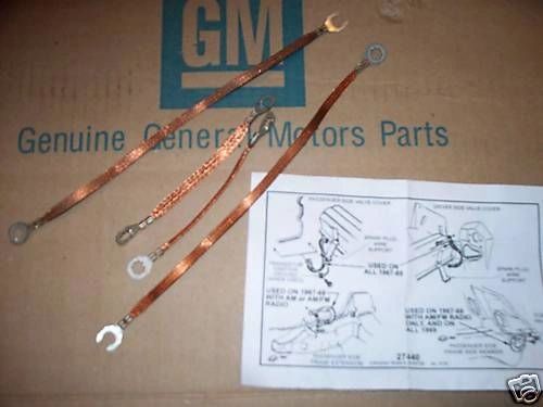 ground strap set 67 68 69 Chevy Chevelle Malibu El Camino ... amc wiring harness straps 