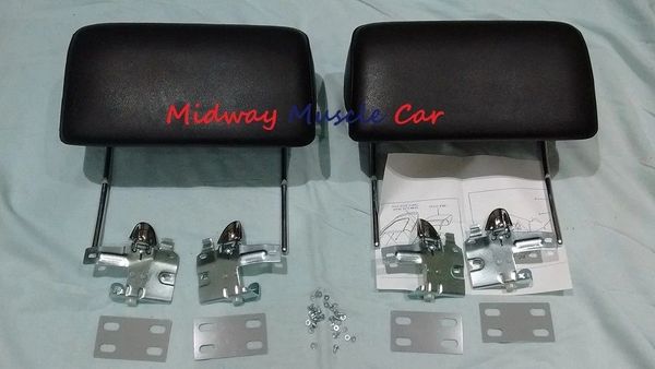 BLACK headrest kit 66 67 Chevy Pontiac GTO Chevelle ... 67 chevelle wiring harness 