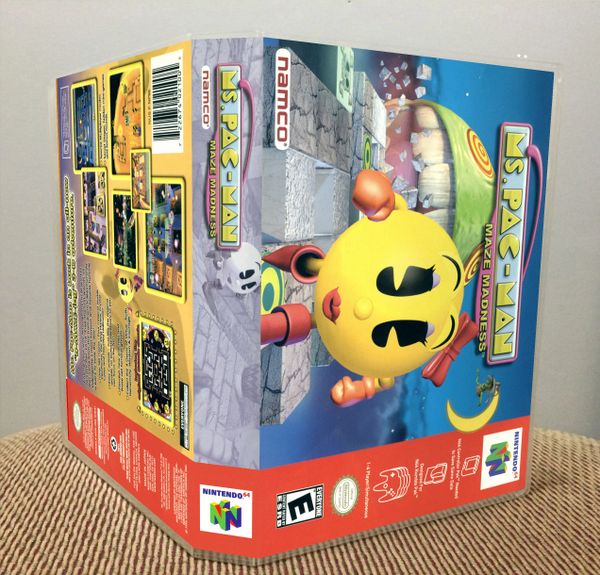 Ms. PacMan Maze Madness N64 video game case Game Case King Custom Game Cases for NES, SNES