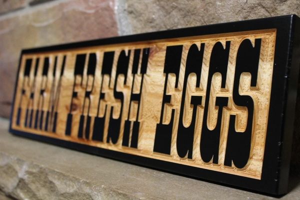 Farm Fresh Eggs Sign Rustic Chicken Coop Sign 5 12 Tall