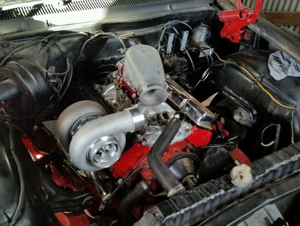 GT45 TURBO CHARGER KIT MANIFOLD CHEVY SMALL BLOCK SBC ... 67 chevy 283 engine diagram 