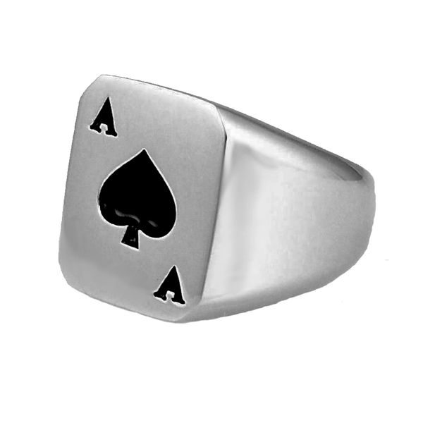 Ace of Spade Ring Debria's Designs Steel Biker Jewelry & Rings with
