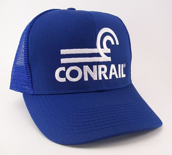 Conrail Railroad Embroidered Mesh Cap Hat #40-0023BM | Locomotive Logos