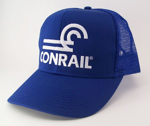 Conrail Railroad Embroidered Mesh Cap Hat #40-0023BM | Locomotive Logos