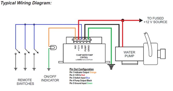 Intellitec Water Pump Control, Potted, 15 AMP, 00-00776 ... intellitec wiring diagram 