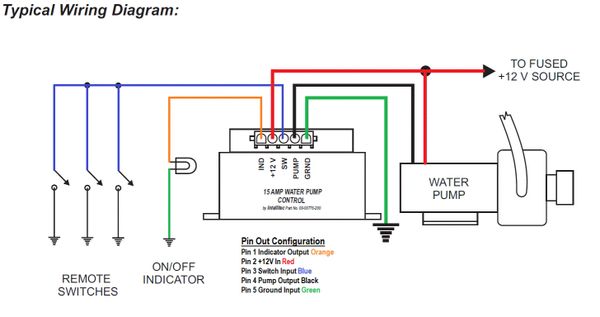 Intellitec Water Pump Controller 00-00776-200 Harness ... 8 pin relay configuration diagram 