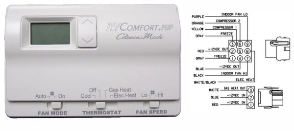 Coleman Thermostat, Digital, Heat / Cool / Heat Pump ... coleman mach thermostat to furnace wiring diagram 