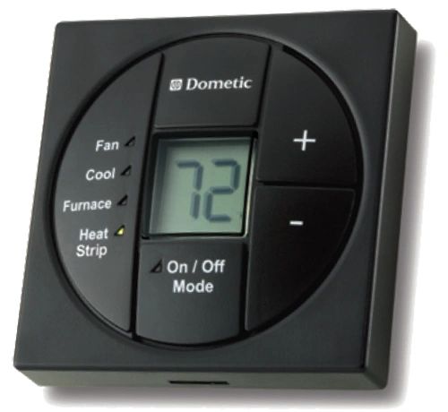 Dometic Single Zone LCD Thermostat, Cool/Furnace/Heat Strip, 3313189.