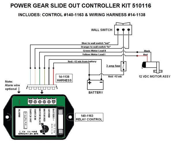 Power Gear Slide Out Controller Kit, Upgraded Version, 510116