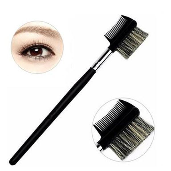 Eyebrow Brush Comb Eyelash Extension Make Up Pro Tool Double Use
