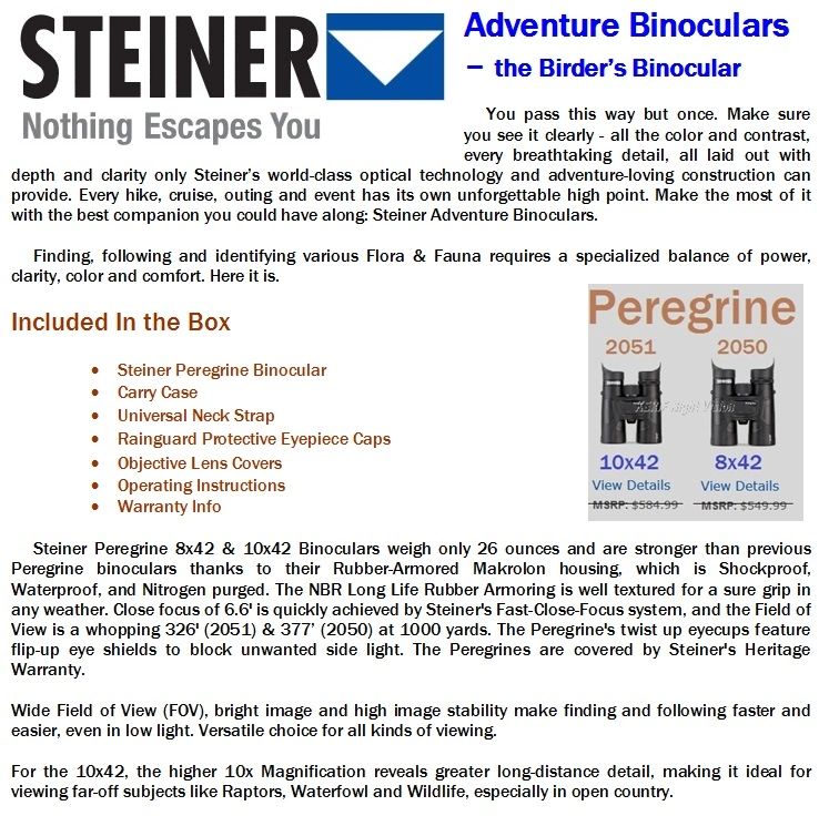 Steiner store peregrine 8x42