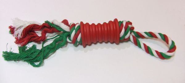 Red and Green Rope Tug A War Toy