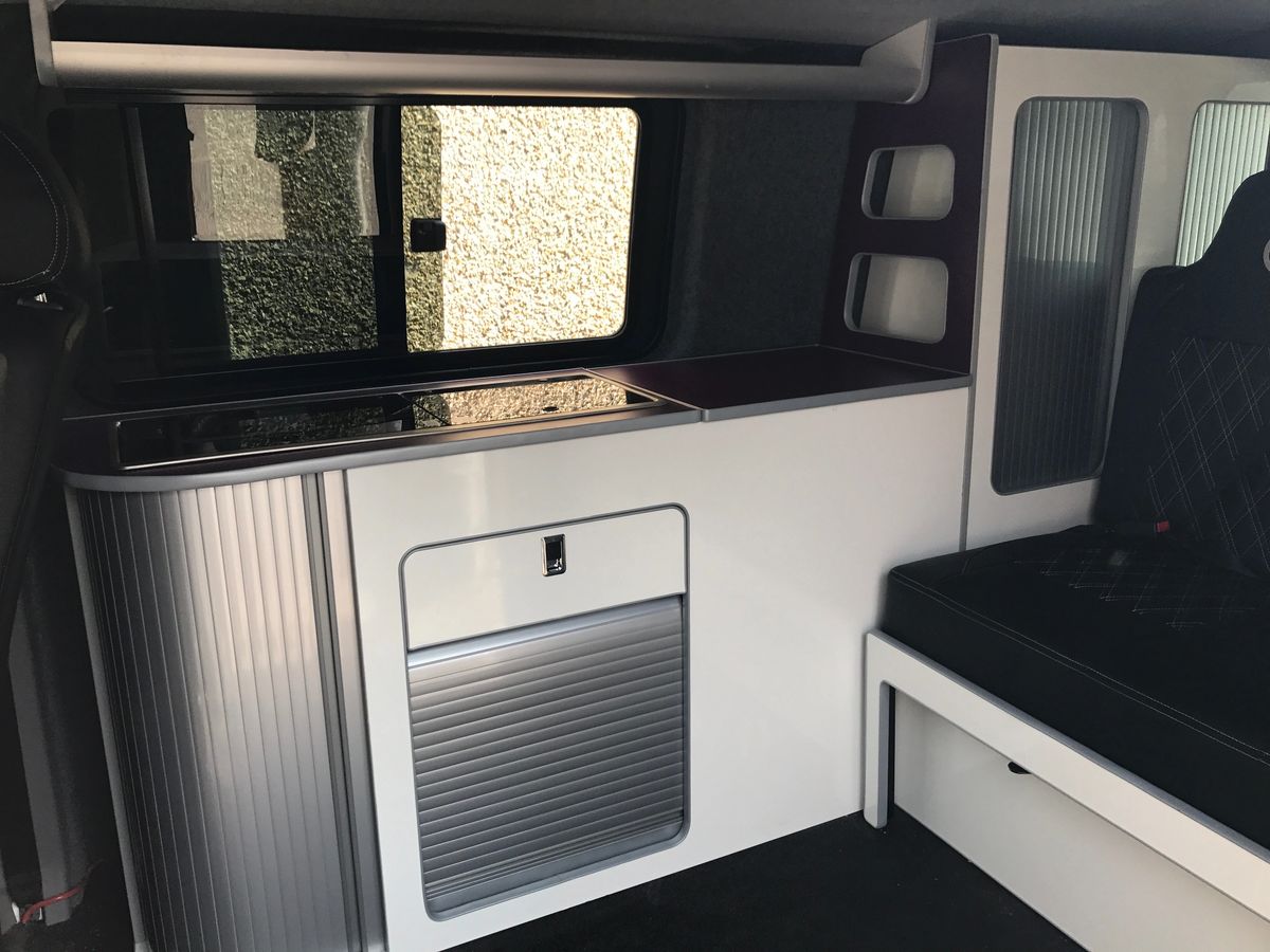 infinity customs kids beds, transporter t5 ,camper van kitchen